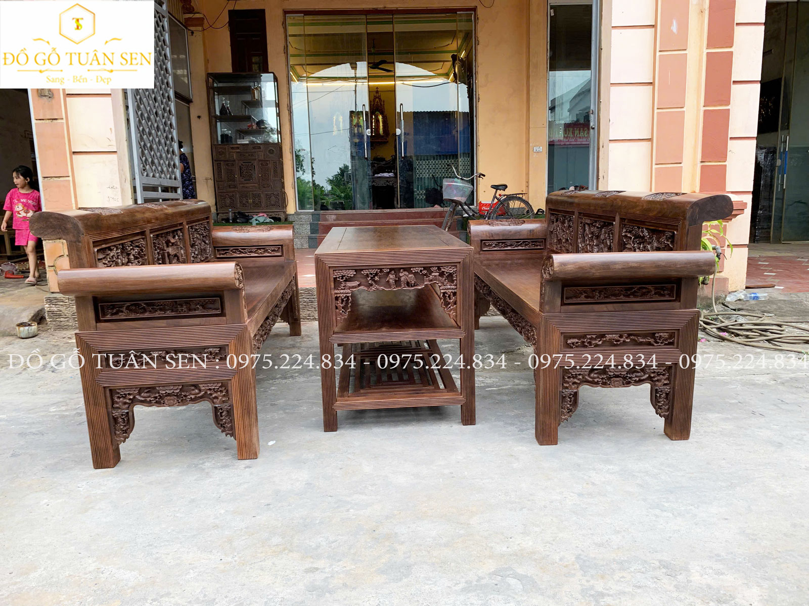   Bộ Trường Kỷ Đục Tích Tam Quốc Chạm Tay Tinh Xảo – Nâng Tầm Không Gian Sống 